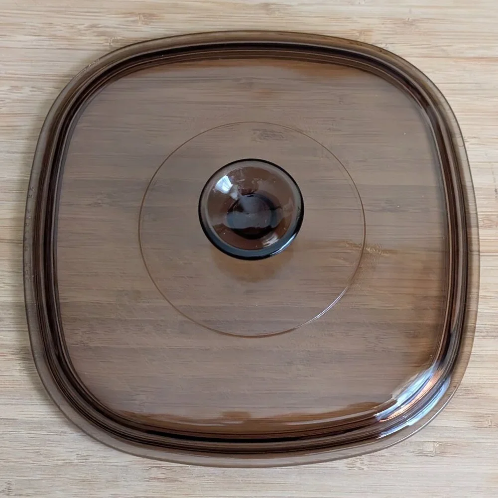 NEW Corning Ware Pyrex Amber Brown Glass 8